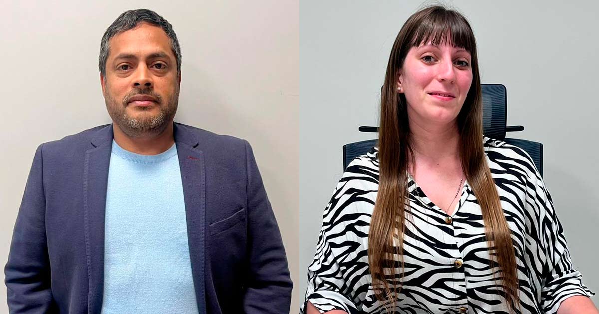 Alberto Carbajal, Product Manager de HP Poly en Ceven; y Ayelen Tanalla, Product Manager de HP y HyperX en Ceven