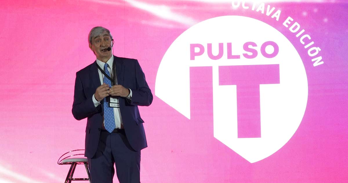 Alejandro Boggio, presidente de CADMIPyA, durante la apertura de Pulso IT 2024